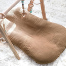 Hooyax Muslin Baby Lounger Cover 2 Pack, Soft and Breathable Newborn Lounger, Adorable Slipcover for Boys & Girls (Brown, Wheat) by TinyTreasures Baby Boutique