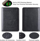 Passport Holder Cover Wallet Travel Essentials Leather Rfid Blocking Case Vacation Luggage Must Haves Travel Accessories for Men Women (116