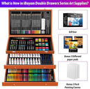 iBayam Deluxe Art Set, 195-Pack Artist Gift Box, Arts and Crafts Drawing Painting Kit Art Supplies for Adults Kids, Art Kits Paint Set with 24 Acrylic Paint, Sketchbook, Canvases, Crayons, Pencils by TinyTreasures Baby Boutique