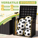 Greesum 31 Gallon Deck Box for Outside, All Weather Outdoor Storage Boxes for Patio Furniture Set, Package Delivery Box, Garden Tools, Black(Set of 2) by GreenHaven Gardens
