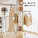 JOOM 4 Legs Single Layer Clothes Drying Rack, Garment Rack Portable and Foldable Space Saving Laundry Drying Rack - Drying Rack Clothing Floor Folding Balcony Bedroom Household Aluminum by CozyNest Decor
