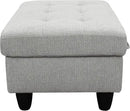 Ottoman Rectangular Storage Ottoman Bench, Flannel Footrest Stool Footstool with Lid for Living Room, Bedroom, Entryway, Gray, 35"x23.5"x17.5" by CozyNest Decor