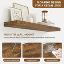 fuqing Floating Shelves for Wall, Bathroom Shelf Wall Mounted for Storage, Shelves with Invisible Bracket for Bedroom, Kitchen, Living Room, Farmhouse Small Book Shelf, 32 Inch Set of 2, Rustic Brown by CozyNest Decor