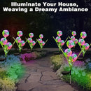 4 Pack Solar Garden Lights, Solar Flowers Lights with 4 Blooming Dandelion Flowers, Waterproof Solar Lights Outdoor for Yard Porch Patio Backyard Pathway Gardening Gifts, 2 Lighting Modes by GreenHaven Gardens