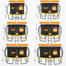 JUMPZYLLA Trampoline Outdoor 8FT 10FT 12FT 14FT 15FT 16FT with Enclosure and Ladder, ASTM Approved Recreational Trampoline for Kids and Adults, Anti-Rust Coated Frame by TinyTreasures Baby Boutique