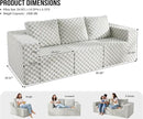 Modular Sectional Sofa 3-Seater Modular Couch with Deep Seat Memory Foam Cloud Chair with Pillows Oversized Sectional Sofa for Living Room Bedroom (Plush GREYOLIVE, 3-Seater) by CozyNest Decor