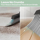 JOYMOOP Black Broom and Dustpan Set with 56” Handle, Upright Angle Design for Pet Hair and Hard Floor Sweeping by CozyNest Decor