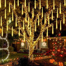 High Brightness 10 Tube 540 LED 20 Inch Meteor Shower Rain Lights Cascading Falling Rain Outdoor Lights for Christmas Roof Eaves Tree Decoration Icicle Raindrop by GreenHaven Gardens