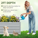 Giantex 6x3x2ft Raised Garden Bed, Large Metal Elevated Rectangular Planter Bed, 271 Gallon Capacity, Outdoor Planting Garden Box for Vegetable Flower Herb Grow (Grey) by GreenHaven Gardens