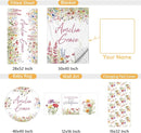 Custom Crib Bedding Set - 5 Pcs Customized Baby Crib Set with Name - Soft Double Layer Flower Nursery Baby Bedding Set for Girls Boys - Personalized for Infants Toddlers by TinyTreasures Baby Boutique