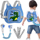 Toddler Harness Leash+ Anti Lost Wrist Link, Accmor Cute Dinosaur Kids Harness with Leash, Foldable Child Leash Baby Walking Wristband Assistant Strap Belt for Parent Boys Outdoor Activity by TinyTreasures Baby Boutique