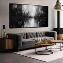 Abstract Painting Canvas Wall Art Living Room Black Wall Decor for Bedrom Home Office Decor Large Picture Frames for Wall 29 x 58 Inch by CozyNest Decor