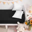 NTBAY 2 Pack Waterproof Crib Mattress Protector, Quilted 28"x52" Toddler Fitted Sheet - Machine Washable - Soft and Breathable Mattress Pad Cover for Crib, Nursery, Daycare, Cot, Black by TinyTreasures Baby Boutique