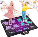 Kids Dance Mat Toys - 2-Player Dance Pad Gifts for Girls Boys Toddlers 3 4 5 6 7 8 9 + Year Old Electronic Dancing Mat Floor Games Toy with Music Light Christmas Birthday Gift (Purple) by TinyTreasures Baby Boutique