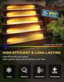 LED Solar Step Lights Waterproof Outdoor Stair Lights, Warm White Solar Deck Lights IP67 Solar Decoration Lights for Yard, Patio, Garden, Walkways, Front Door, Pathway, Driveway, Porch 12 Pack by GreenHaven Gardens