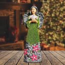 ASAWASA Angel Garden Figurine - Outdoor Statue, Solar Garden Sculpture with Angel of Peace Resin Praying Angel Art Decor for Patio, Lawn, Yard, Porch