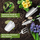 Garden Tool Set, 3 Piece Gardening Tools Includes Garden Trowel, Transplant Trowel and Hand Rake with Non-Slip Ergonomic Handle, Heavy Duty Gardening Kit for Gardening Planting, Gardening Gifts by GreenHaven Gardens