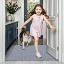 LUMI Ultra Thin Door Mat for Entryway,36"x59" Low Profile Non Slip Rubber Backing Indoor Doormat, Easy Clean Welcome Entrance Mat for Inside House, Patio,Light Grey by CozyNest Decor