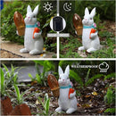 Garden Statues Rabbit with Solar Lights-Easter Bunny Outdoor Decor for Lawn,Balcony-Yard Garden&Patio Decor-Unique Gift for Mom Grandma,Unique Housewarming Gifts and Rabbit Yard Decoration by GreenHaven Gardens