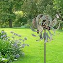 Wind Spinners Outdoor Wind Spinner Metal 13” Dia Wind Spinners for Yard and Garden Decor Pinwheels Wind Sculptures & Spinners(57” H) by GreenHaven Gardens