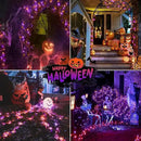 2-Pack 66FT 200 LED Extendable Halloween Lights, Orange and Purple Halloween Decorations Outdoor Indoor Tree Lights with Timer and Memory Function, Plug in Mini Light Waterproof with 13 Lighting Modes by GreenHaven Gardens