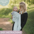 Baby Sling Carrier – Breathable 100% Cotton Wrap for Infant Support, Ring Sling Baby Carrier – Adjustable Muslin Fabric, Light Green Baby Carrier Newborn to Toddler – Soft Chest Hold for Travel by TinyTreasures Baby Boutique