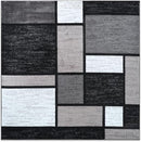 Rugshop Contemporary Modern Boxes for Home Office,Living Room,Bedroom,Kitchen Non Shedding Square Area Rug 6'6" x 6'6" Gray by TinyTreasures Baby Boutique