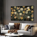 SIGNWIN 30"x60" Extra Large Framed Wall Art Whimsical Dandelion Field in Yellow and Green, Playful Botanical Print for Home Living Room Bedroom Decor (Frame Assembly Required) by CozyNest Decor