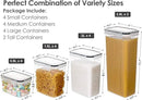 CHEFSTORY Airtight Food Storage Containers Set, 14 PCS Kitchen Storage Containers with Lids for Flour, Sugar and Cereal, Plastic Dry Food Canisters for Pantry Organization and Storage by CozyNest Decor