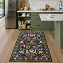 Moynesa Boho Bird 3x5 Rug, Ultra Thin Washable Kitchen Rugs Anti Skid Rubber Backing, Low Pile, Soft, Indoor Large Black Throw Carpet for Entryway Office Bedroom Bathroom Living Room by TinyTreasures Baby Boutique