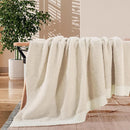 NEXHOME PRO Super Soft Blanket for Women, Cozy Blanket Warm Reversible Knit Lightweight Throws for Couch, Sofa Bed, Picnic, Heather Ivory, 50 x 60 inches by TinyTreasures Baby Boutique