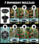 Solar Fountain Glass Panel with 2200 mah Battery, 3.5W Floating Solar Water Fountain with 4 Fixed Rods, Solar Fountain Pump for Bird Bath, Garden, Pond, Pool, Outdoor-White Lights by GreenHaven Gardens