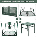 Square Folding Table, Easy for Storage, Compact and Portable Picnic Table for Grill, Outdoor Camping, Garden, Patio, Dining, BBQ, Party, Market and Card Table, 27.2 L×27.2W inches by GreenHaven Gardens