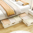 Under Bed Storage Containers, 2-Pack Underbed Storage Box, Collapsible Clothes Storage Bins with Handles and Lid, Medium Under Bed Organizers for Shoe, Blanket, Toy, Pillow, Sheet, Beige by CozyNest Decor