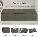 Large 17" 36 Quart Collapsible Stackable Storage Bins with Lids, 3 Packs Dark green Foldable Fabric Closet Storage Boxes with Lids, Heavy-duty Linen Cube Baskets(17x12x11) by TinyTreasures Baby Boutique