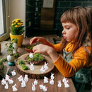 Marsui 100 Pcs Bunny Miniatures Figurines Rabbit Miniature Accessories Easter Garden Landscape Garden Rabbit for Easter Garden Accessories Dollhouses Decoration(Classic Rabbit) by GreenHaven Gardens