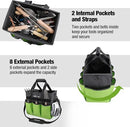 WORKPRO Garden Tool Bag Organizer, Heavy Duty Gardening Tote Bag with 10 Pockets and Long Adjustable Shoulder Strap, Standable Garden Home Tool Kits Organizer, Green by GreenHaven Gardens