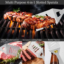 ROMANTICIST 30pcs Stainless Steel Grill Tool Set, Heavy Duty BBQ Grilling Accessories for Men Women, Non-Slip Grill Utensils Kit with Thermometer Mats in Aluminum Case for Fathers Day Silver by GreenHaven Gardens