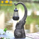 15" Outdoor Sculpture Figurine Statue Elephant Decorations Solar Garden Statues for Patio Home Yard Decor Good Luck Garden Elephant Birthday Gifts for Woman, Mom Family by GreenHaven Gardens