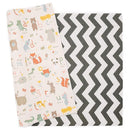 Baby Care Play Mat (Large, Zig Zag - Black) 82'' x 55'' Original One-Piece Reversible Rollable Waterproof Play Mat for Infants, Babies, Toddler, and Kids by TinyTreasures Baby Boutique