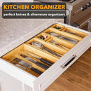 SpaceAid 7-Piece Bamboo Drawer Organizer Storage Boxes Set, Wood Tray Junk Drawer Organizers Multi-Use Divider Bins for Kitchen, Bathroom, Office Desk and Makeup Organization (7 Pack, Natural) by CozyNest Decor