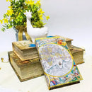 Decorative Book Box Set of 3, Fake Book Trinket Keepsake Storage Boxes with Ancient World Map Pattern, Graduation Gift by CozyNest Decor