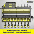KAFAHOM Power Tool Organizer with Charging Station.Garage 8 Drill Holder Built in 8 Outlets Power Strip,Tool Storage Shelf Wall Mount,Tool Battery Organizer with Screwdriver/Hammer/Air Tool Rack by GreenHaven Gardens