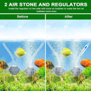 Solar Pond Aerator with Air Pump, 3 Modes(18H/36H/72H) Solar Aerator for Ponds Outdoor, 4W & 2200 mAh Solar Powered Air Pump with Bubble Regulator for Small Fish Pond, Stock Tank, Aquarium Hydroponics by GreenHaven Gardens