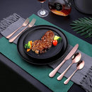 Copper/Rose Gold Silverware Set, OGORI 40-Piece Stainless Steel Flatware Set, Kitchen Utensil Set Service for 8, Mirror Polished Tableware Cutlery Set for Home and Restaurant, Dishwasher Safe by CozyNest Decor