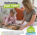 Montessori Busy Board for Toddlers, Premium Wooden Toddler Busy Board for 1 2 3 Year Old with 10 Educational Activities for Fine Motor Skills, Sensory Activity Toy for Travel, Gift for Boys & Girls by TinyTreasures Baby Boutique
