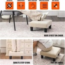Joveco Small Foot Rest Stool Ottoman, 15" Fabric Square Footstool Upholstered Footrest for Chair, Under Desk, Office, Living Room, Wheat by CozyNest Decor
