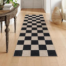 Lahome Checkered Easy Jute Runner Rug, 2x6 Kitchen Runner Rug Non Slip Washable Outdoor Carpet for Entryway Indoor, Checkerboard Black Indoor Outdoor Carpet Runners for Hallway 6ft Entry by CozyNest Decor