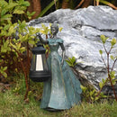 Fairy Garden Statue Solar Garden Decor Resin Statue with Lights for Yard Lawn Decorations Outdoor Patio Gardening Gifts for Women 5.5 * 9.5 * 11.5 Inch by GreenHaven Gardens