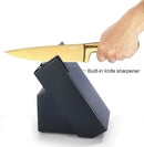 McCook® Knife Sets, Golden Titanium Stainless Steel Kitchen Knife Block Sets with Built-in Sharpener by CozyNest Decor